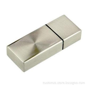 Classical Rectangle Metal USB Flash Drive , Printed USB Sti
